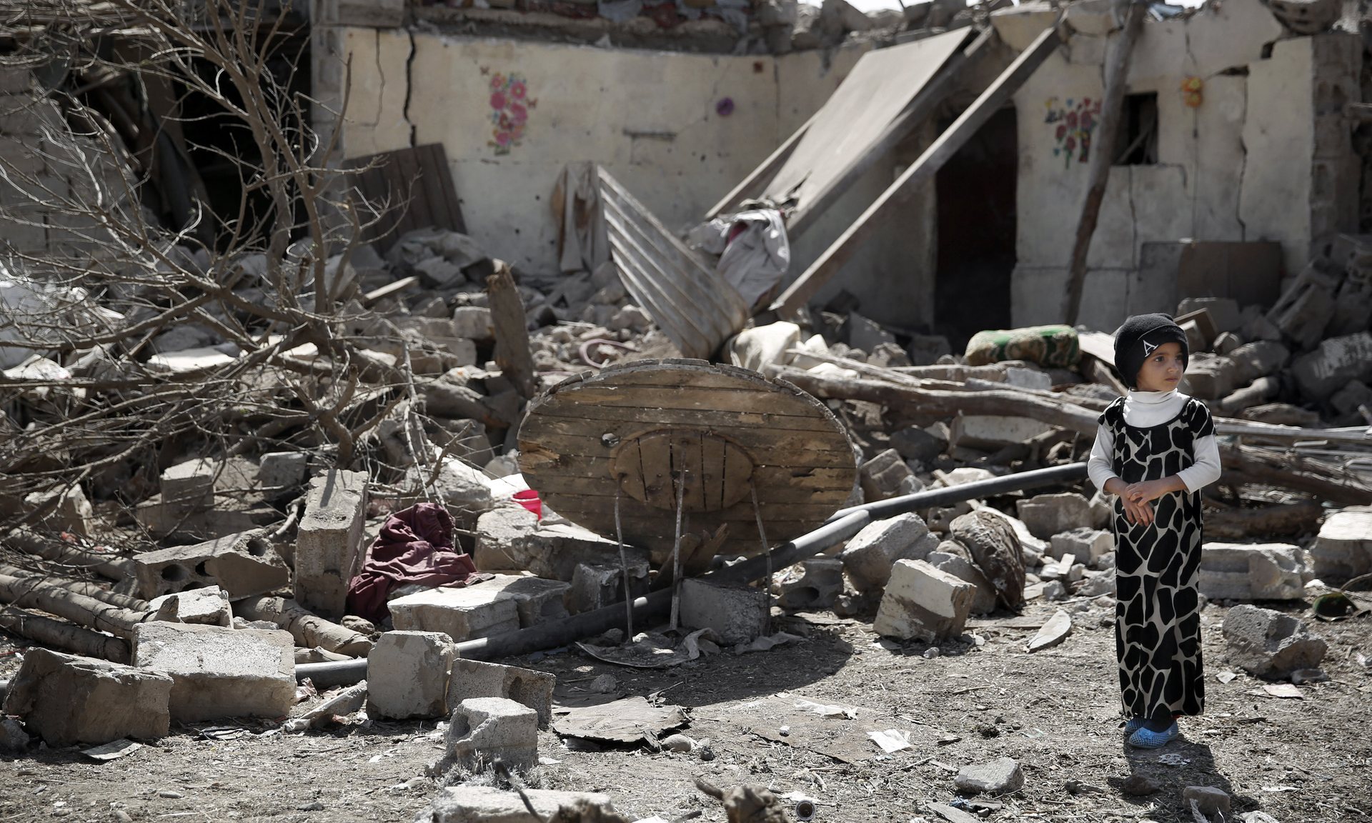  The remains of a house destroyed by a Saudi-led airstrike in Yemen’s capital on Thursday. Photograph: Hani Mohammed/AP