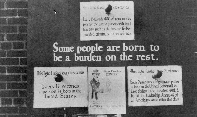 This was actual propaganda publicly posted for passersby in the early 20th century.