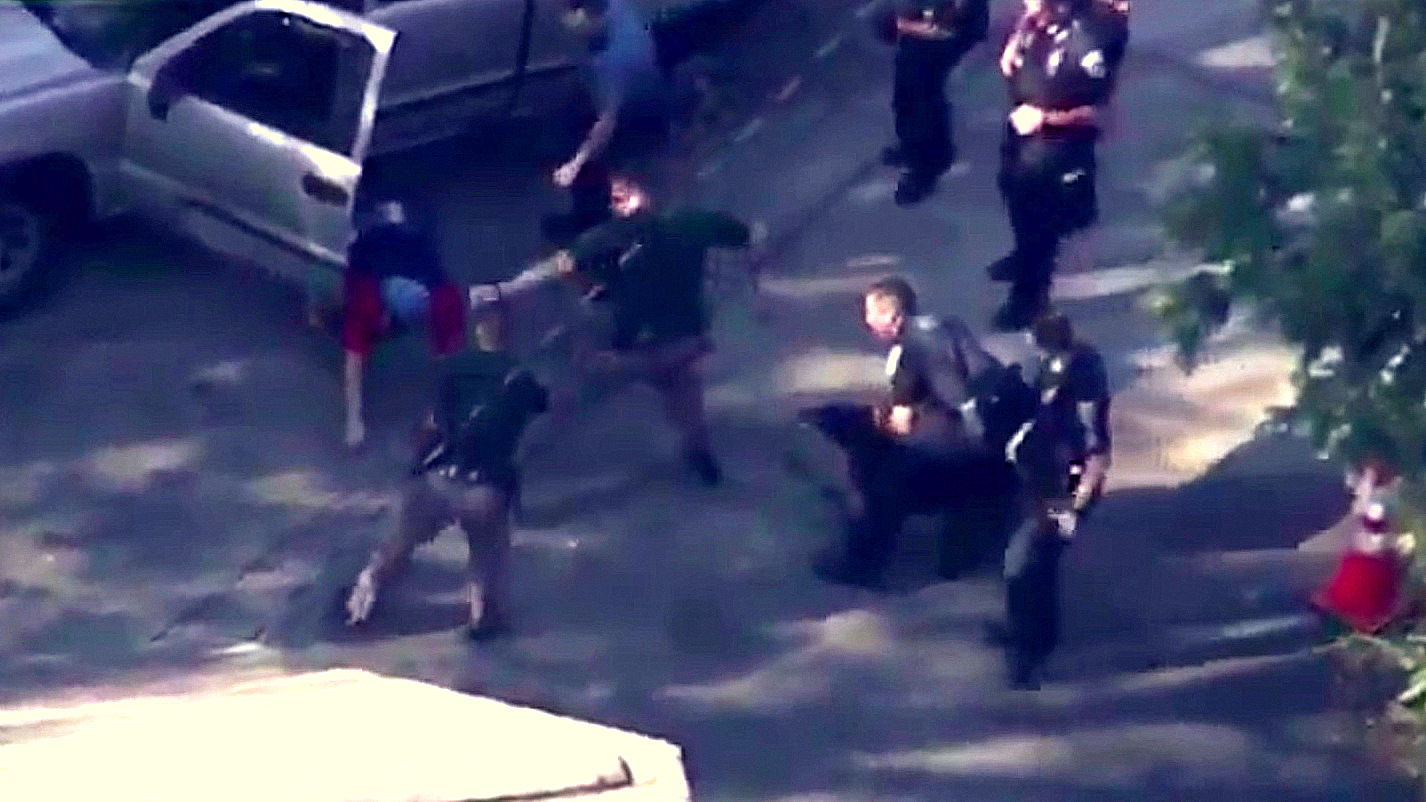 Officers Beat 50-Year-Old Man Who Had Surrendered After A High-Speed Chase.