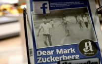 The cover to Norway's largest circulation newspaper, Aftenposten, displayed in Oslo Friday Sept. 9, 2016. Editor-in-chief and CEO, Espen Egil Hansen, wrote an open letter to founder and CEO of Facebook, Mark Zuckerberg, accusing him of threatening the freedom of speech and abusing power after deleting the iconic picture from the Vietnam war, taken by Associated Press photographer Nick Ut, of a young girl running from a napalm attack. The Pulitzer Prize-winning image by Nick Ut is at the center of a heated debate about freedom of speech in Norway after Facebook deleted it from a Norwegian author's page.