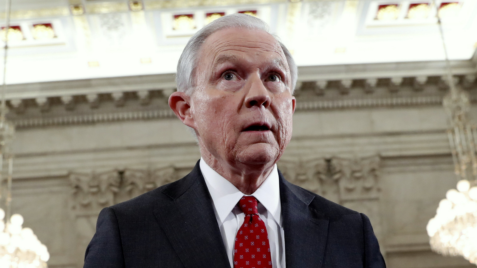 Attorney General-designate, Sen. Jeff Sessions, R-Ala., takes his seat on Capitol Hill in Washington, Tuesday, Jan. 10, 2017, after a break in his confirmation hearing before the Senate Judiciary Committee.  (AP/Alex Brandon)