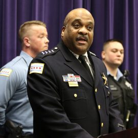 Chicago Police Superintendent Eddie Johnson speaks during a news conference Thursday, Jan. 5, 2017, on the hate crime and other charges filed against four individuals for an attack on a man that was captured on a Facebook video. (Antonio Perez/Chicago Tribune via AP)