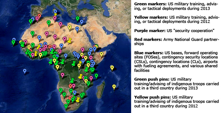 The U.S. Military’s Pivot to Africa as of 2013. (Image: TomDispatch)