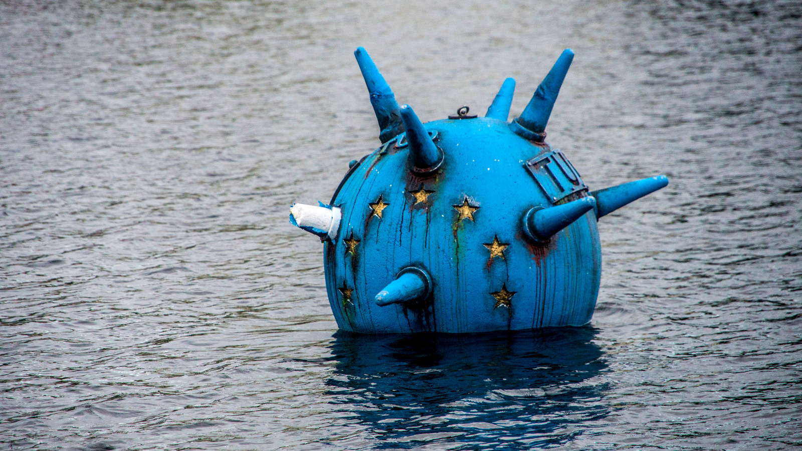 Public Art (The European Union Is About To Explode) - Grand Canal Square, Dublin Docklands