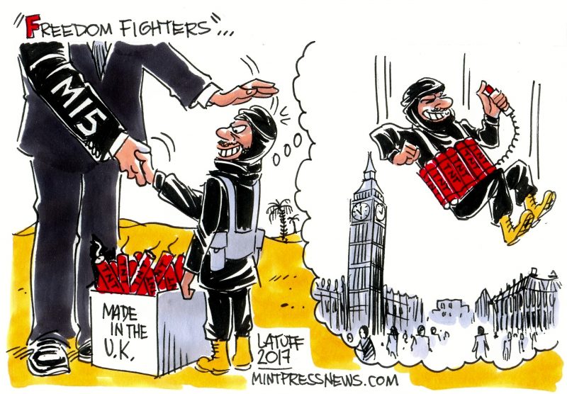 Manchester Bomber a MintPress News Cartoon by Carlos Latuff