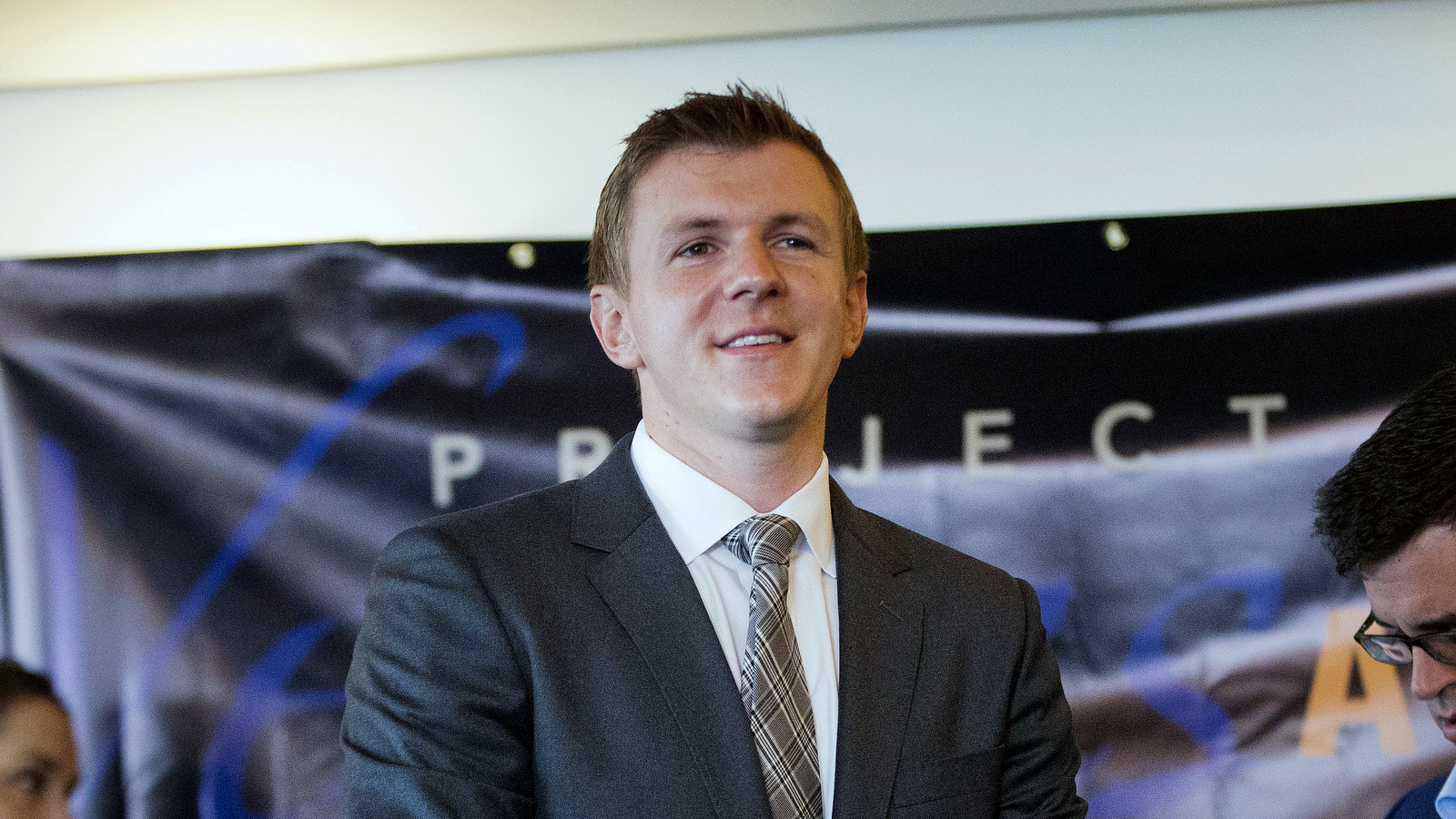 James O'Keefe, President of Project Veritas Action, waits to be introduced during a news conference at the National Press Club in Washington, Sept. 1, 2015. (AP/Pablo Martinez Monsivais)