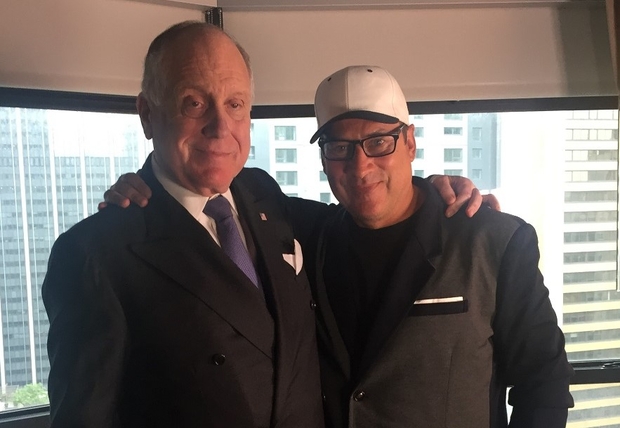 Ian Halperin (L) with World Jewish Congress President Ronald Lauder after filming interview (Photo courtesy of Ian Halperin)