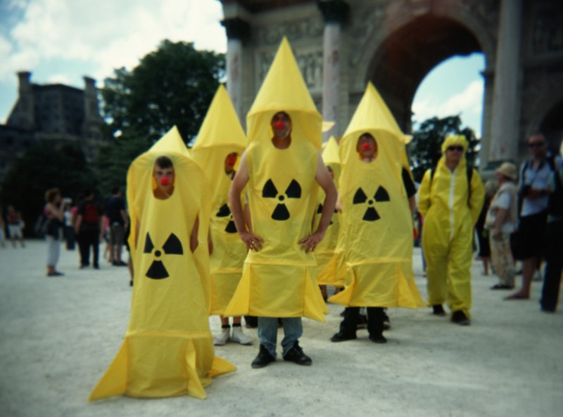 Protesters dressed as nuclear missiles in Paris, France on July 14, 2007. (Flickr / philippe leroyer)
