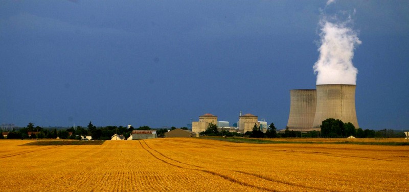 A nuclear power plant towers over the countryside in France's Loire Valley. (Flicky / Andrea Kirby)