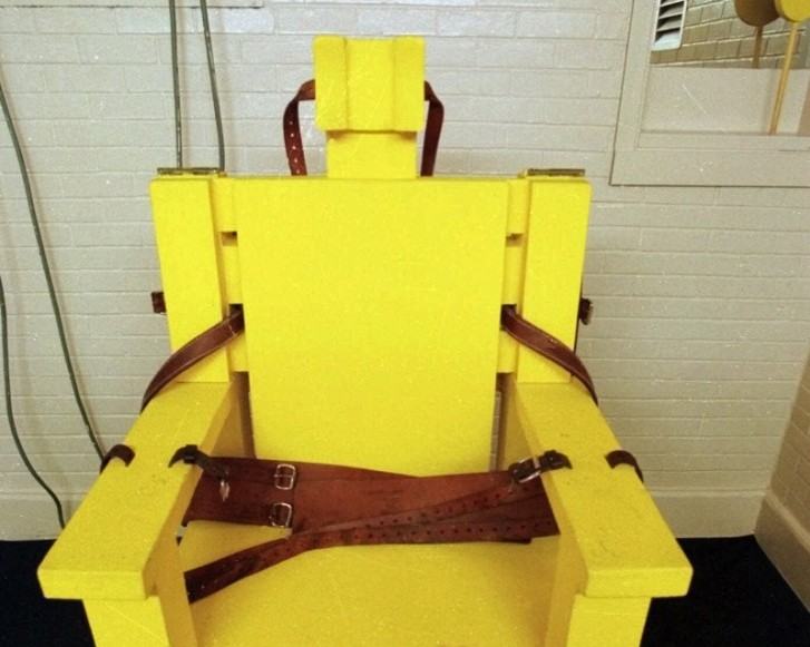 This is a 1996 photo of Yellow Mama, Alabama's electric chair at Holman Prison in Atmore, Ala. Will Alabama capital punishment return to using electrocution? (AP Photo)