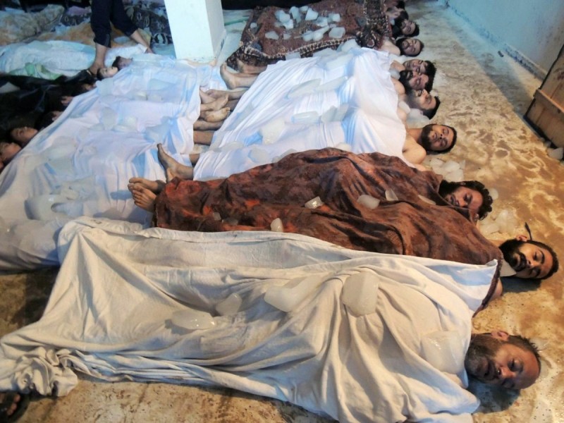 The Britain-based Syrian Observatory for Human Rights said Tuesday that it has documented 150,344 deaths in the conflict that started in March 2011. The figure includes civilians, rebels, and members of the Syrian military. It also includes militiamen, fighting alongside President Bashar Assads forces and foreign fighters battling for Assads ouster on the rebels side. (AP/Shaam News Network)