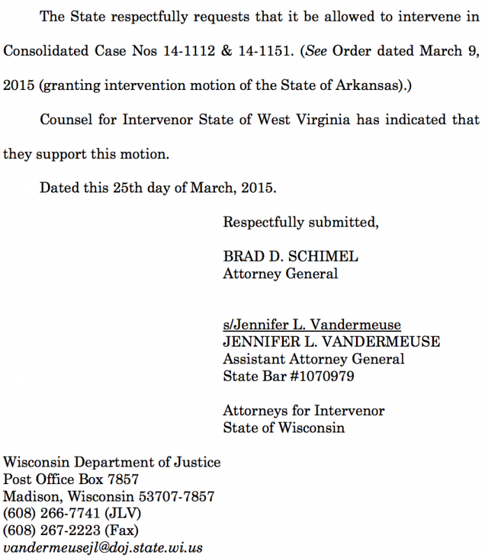 Part of Wisconsin's Climate Change "gag order." (Image Credit: U.S. Court of Appeals for the District of Columbia)