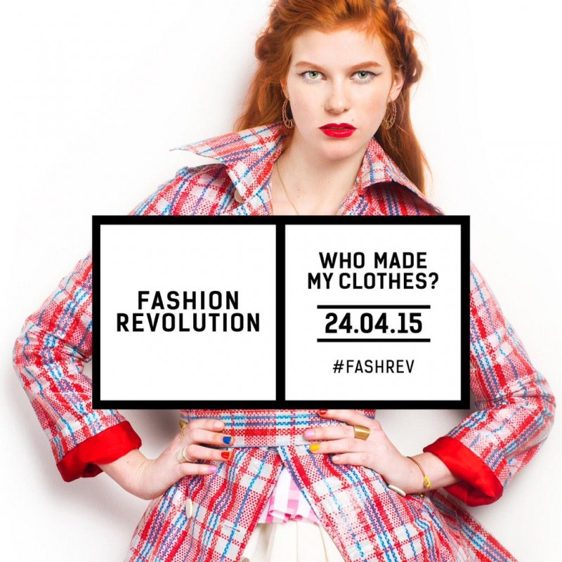 A publicity image for Fashion Revolution Day, April 24, 2015. Consumers are encouraged to learn more about the people and systems that produce their clothes. (Fashion Revolution)