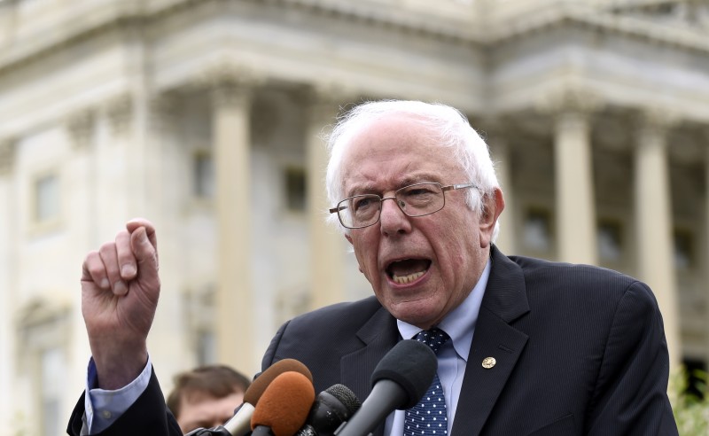 FILE - In this June 3,2015 file photo, Democratic presidential candidate, Sen. Bernie Sanders, I-Vt., speaks during a news conference on Capitol Hill in Washington. (AP Photo/Susan Walsh, File)