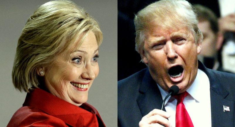 Hillary Clinton (left) and Donald Trump (right). (AP)