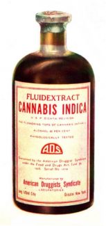A bottle of cannabis extract, made prior to 1928. (Wikimedia Commons)