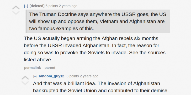 Redditors discuss how the Truman Doctrine influences U.S. empire building in Eastern Europe and elsewhere.