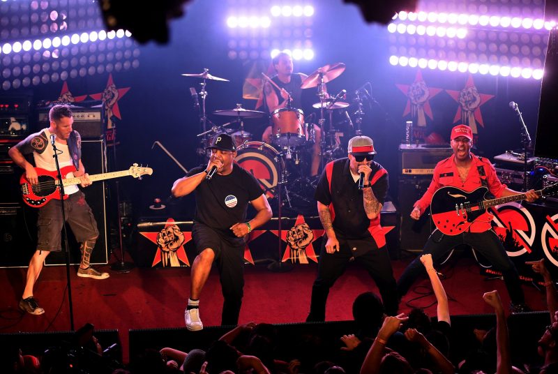 Musicians Tim Commerford, Chuck D, Brad Wilk, B-Real and Tom Morello of Prophets of Rage perform onstage at Whisky a Go Go on May 31, 2016 in West Hollywood, California. (Getty Images / Kevin Winter) 