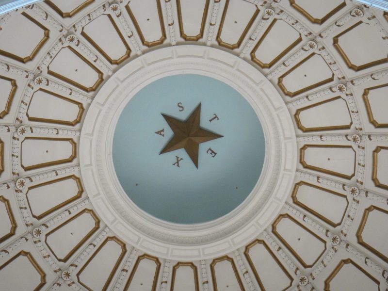 The lone star on the inner ceiling of the dome of the Texas State Capitol. March 11, 2011. (Flickr / John Koetsler, CC NC ND)
