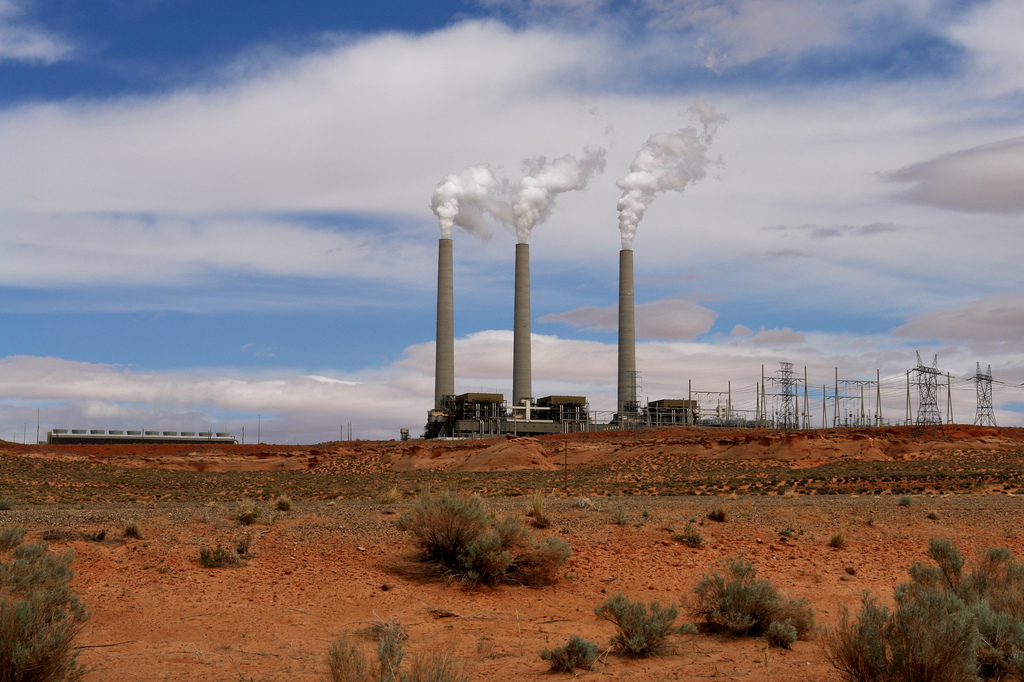 Power plants like this one on a Navajo reservation in Arizona are wreaking havoc on the environment (Photo by Alex E. Proimos)