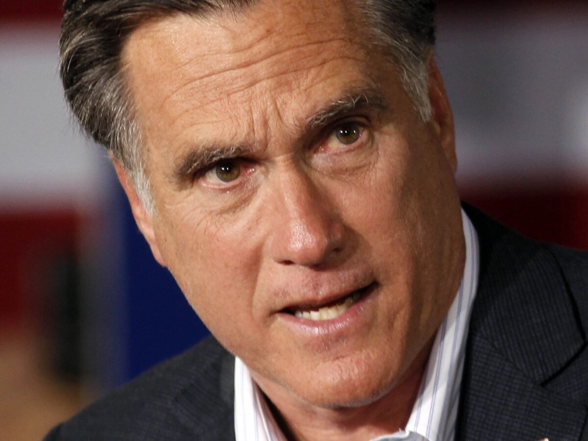 Republican presidential candidate, former Massachusetts Gov. Mitt Romney, speaks at a campaign rally in Las Vegas, Wednesday, Feb. 1, 2012. (AP Photo/Gerald Herbert)