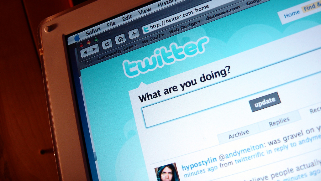 This picture shows a Twitter status update box. (Photo by Andy Melton)