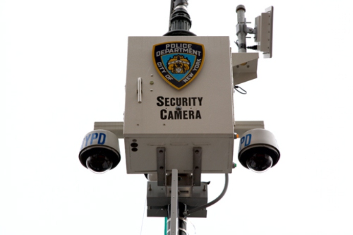 NYPD Surveillance cameras. (Photo by Tom Giebel)