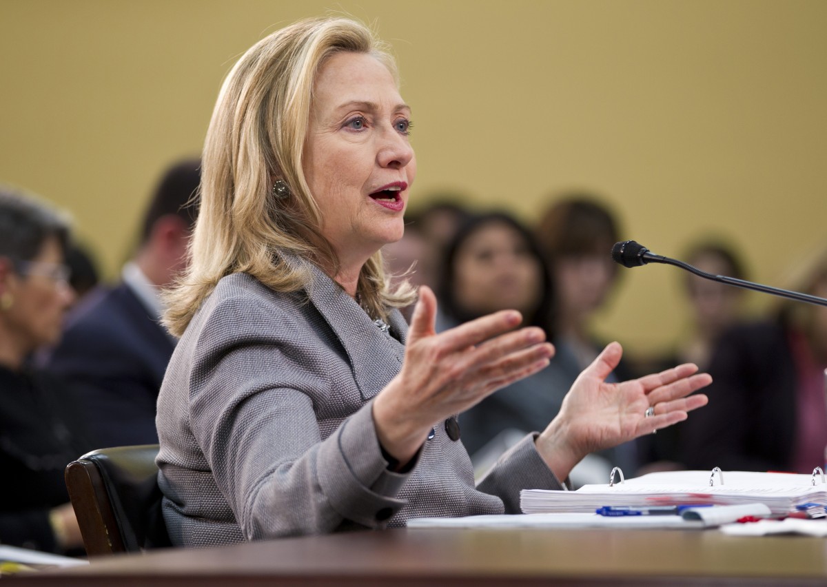 Secretary of State Hillary Rodham Clinton calls North Korea's agreement to suspend nuclear activities and accept a moratorium on testing "a modest step" in the right direction, as she testified on Capitol Hill in Washington, Wednesday, Feb. 29, 2012, before the House State, Foreign Operations, and Related Programs subcommittee. (AP Photo/J. Scott Applewhite)