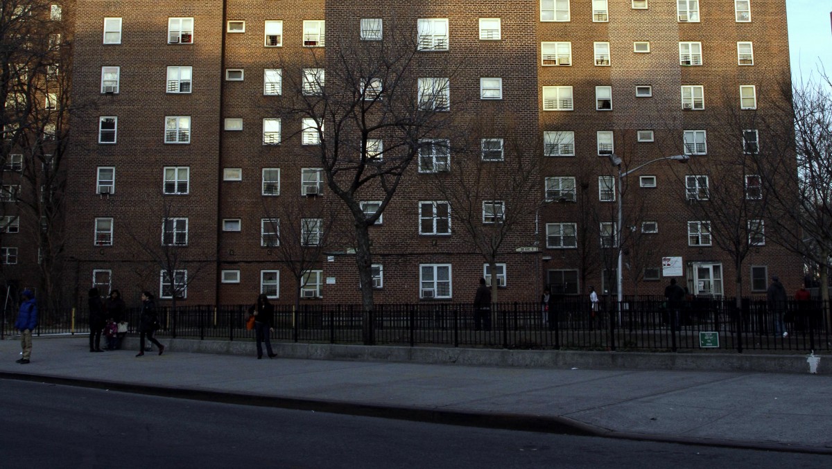 This Wednesday, March 7, 2012 photo shows the building on the Lower East Side of Manhattan where the elite hacker named "Sabu" lived in New York. The hacker that federal authorities say launched cyber-attacks on big corporations and despotic governments, then shocked the Web by informing on his accomplices, lived in a shabby public housing project where the elevator stinks of urine, and spent his time away from the Net caring for the children of an imprisoned aunt. (AP Photo/Mary Altaffer)
