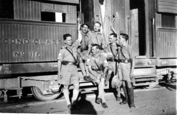 1942 - A British troop train from Atbara to Khartoum, in the reaches of the former British Empire in Africa. Photo by Brian Harrington Spier.