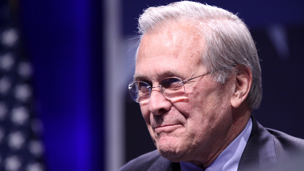 Former United States Secretary of Defense Donald Rumsfeld speaking at CPAC 2011 in Washington, D.C. Jose Padilla, a man held as an "enemy combatant", has asked the U.S. Supreme Court to reinstate a lawsuit that accuses government officials, including Rumsfeld, of torturing him in a military prison. (Photo by Gage Skidmore)