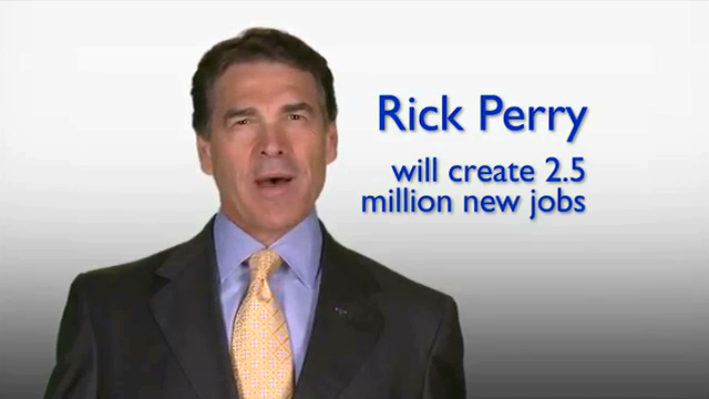 This is a frame grab from a Rick Perry presidential campaign advertisement. Under a proposed FCC rule, media outlets would be required to detail political advertisements run by the company in an online database. (AP Photo/Perry Presidential Campaign)
