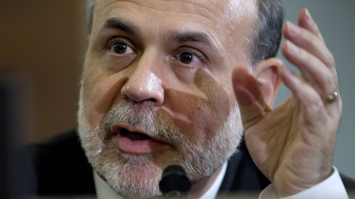 FILE - In a Feb. 2, 2012 file photo Federal Reserve Chairman Ben Bernanke testifies on Capitol Hill in Washington before the House Budget Committee. â The Federal Reserve will have plenty to say about the economy Wednesday, April 25, 2012 when its two-day policy meeting ends with a statement, updated forecasts and Chairman Ben Bernanke's latest news conference. (AP Photo/Carolyn Kaster/file)