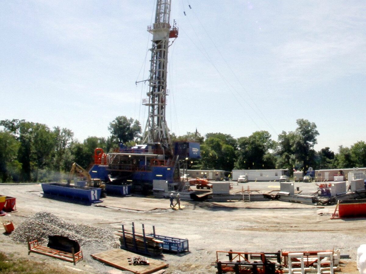 In this July 27, 2011 file photo, the sun shines over a Range Resources well site in Washington, Pa. (AP Photo/Keith Srakocic, File)