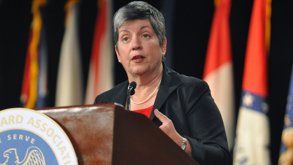 Janet Napolitano, secretary of the Department of Homeland Security, visits the 131st National Guard Association National Conference meeting in Nashville, Tenn., on Sept. 13, 2009. (U.S. Army photo by Staff Sgt. Jim Greenhill)
