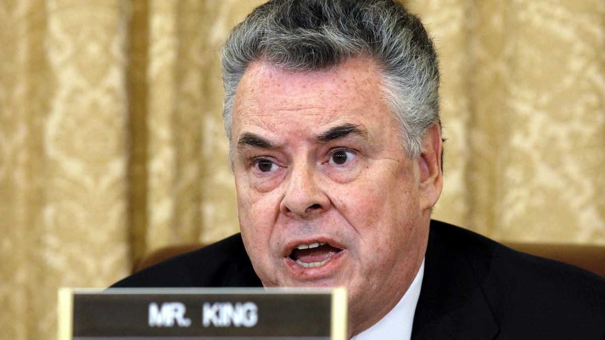In this March 10, 2011 file photo, House Homeland Security Committee Chairman Rep. Peter King, R-N.Y. speaks on Capitol Hill in Washington. At least 20 women were involved in last weekend's hotel incident with Secret Service agents, U.S. Marines and prostitutes in Colombia just before President Barack Obama's visit, a senator says. Congressional and military investigators begin to dig into the situation more deeply. (AP Photo/Alex Brandon, File)