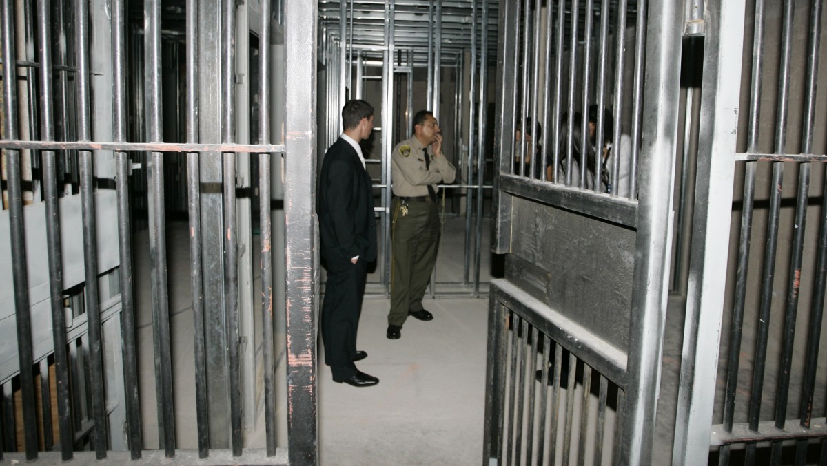 In this view looking out from the condemned inmate's holding cell at San Quentin State Prison in San Quentin, Calif., Thursday, June 14, 2007. (AP Photo/Eric Risberg)