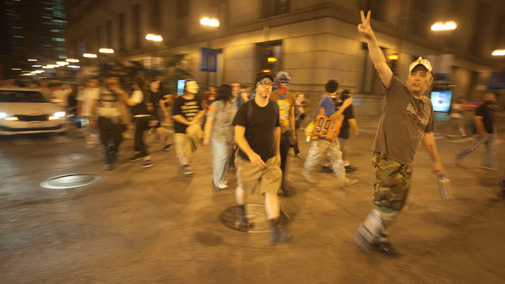 Demonstrating In The Street