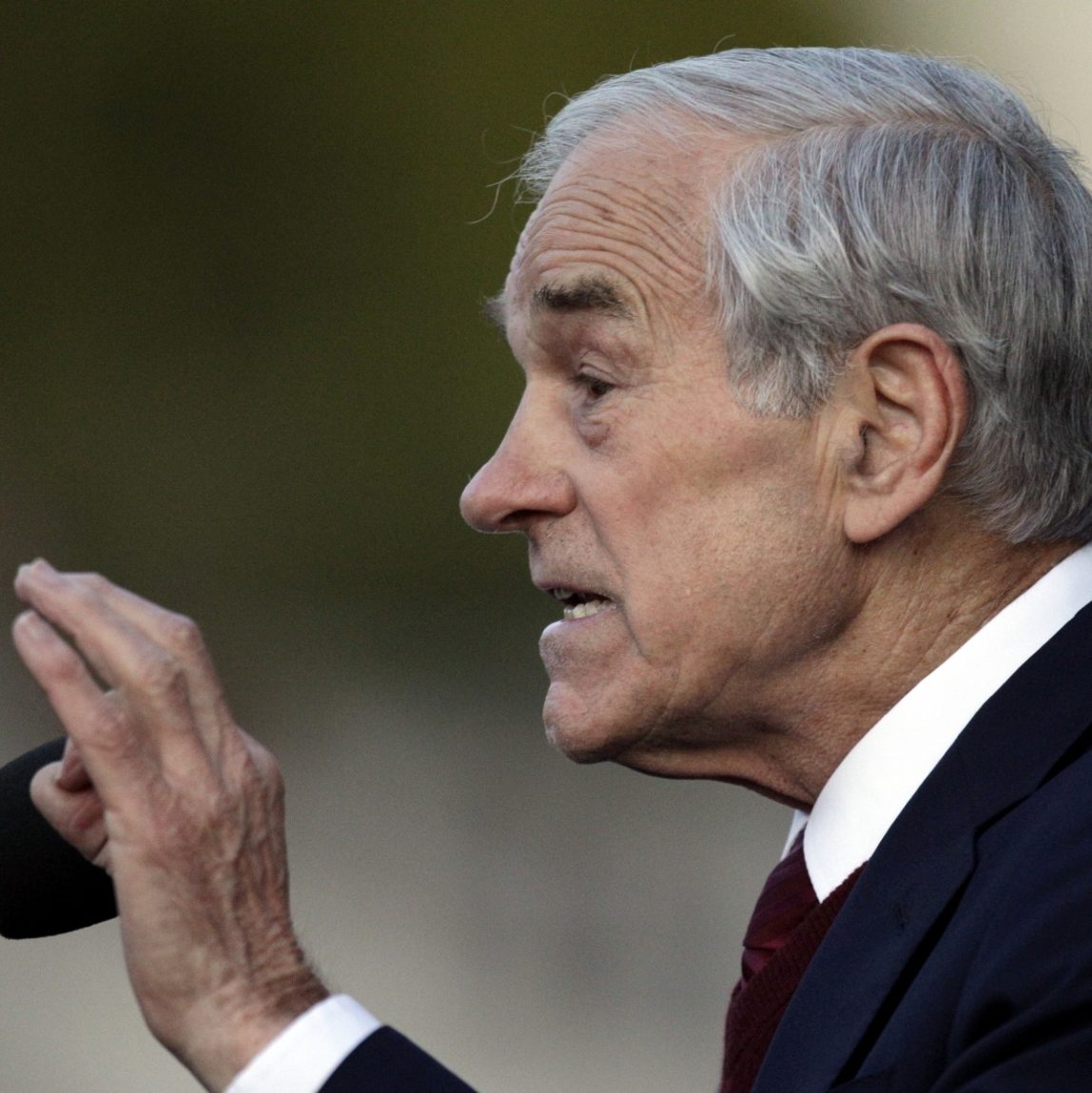 FILE - In this April 5, 2012, file photo, Republican presidential candidate Rep. RonÂ Paul, R-Texas, gestures while speaking at the University of California at Berkeley, Calif. Some of Mitt Romneyâs former foes have yet to endorse him as the Republicansâ presidential nominee. The congressman from Texas is still in the race and hasnât yet recognized Romney as the partyâs nominee. He is pushing a libertarian message of ending the Federal Reserve, returning the countryâs currency to the gold standard and reducing the United Statesâ involvement around the globe. Romney disagrees with those positions, likely precluding an endorsement from Paul. (AP Photo/Ben Margot, File)