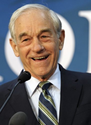 Ron Paul appears at a town hall meeting in College Park, Md., Wednesday, March 28, 2012. (AP Photo/Cliff Owen)