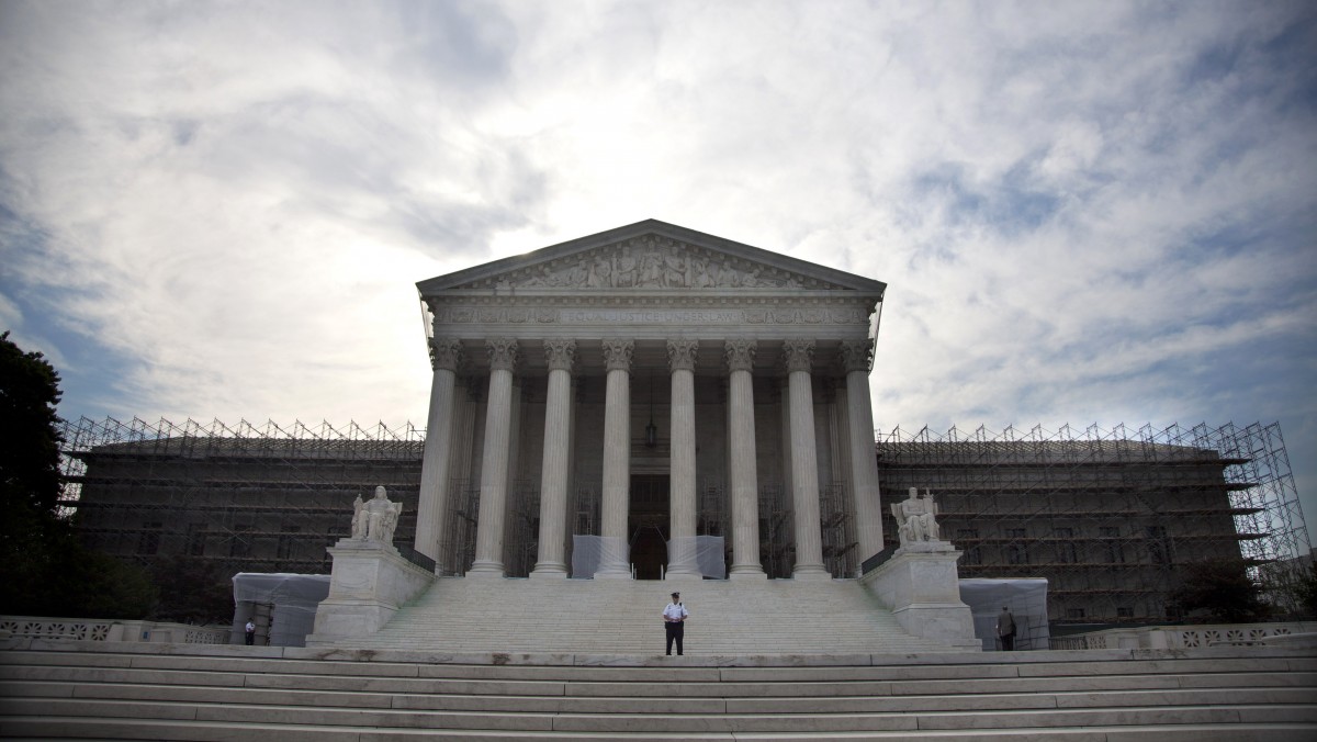 The Supreme Court in Washington, Monday, June 25, 2012. (AP Photo/Evan Vucci)