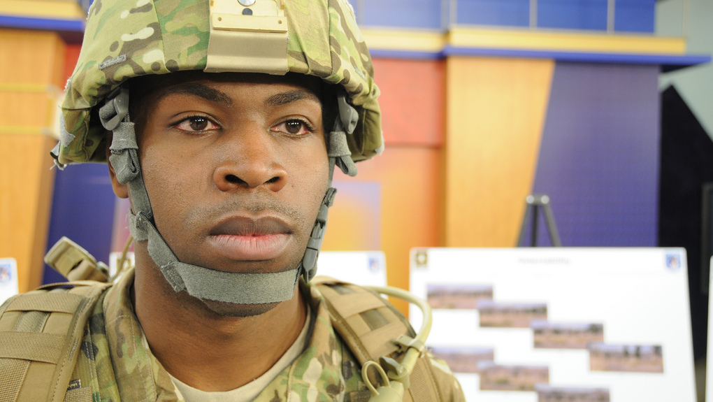 Spc. Eddie L. Williams, a computer detection repairer at Fort Belvoir, Va., models the new MultiCam Army Combat Uniform, which were issued to soldiers deploying to Afghanistan beginning in July 2010. (Photo by The U.S. Army via Flikr)