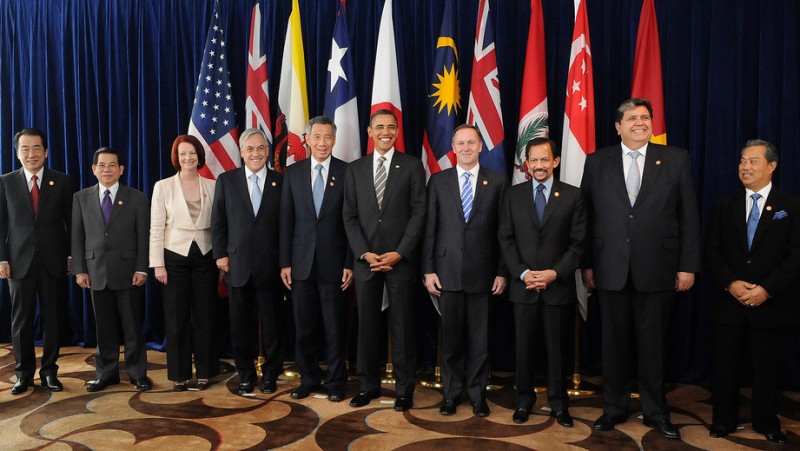 Members of the Trans-Pacific Strategic Economic Partnership Agreement (TPP) with leaders from other nations. (Photo by Gobierno de Chile via Flikr)