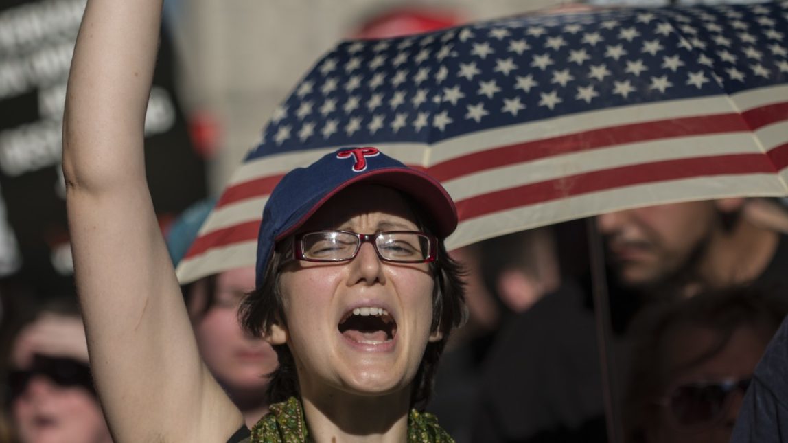 Occupy protesters get vocal during a march in Philadelphia July 2, 2012. (Mannie Garcia/MintPress)