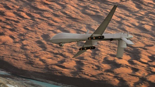 An armed US military Reaper drone over Afghanistan. (US Air Force/ Lt Col Lesley Pratt/ Flickr)