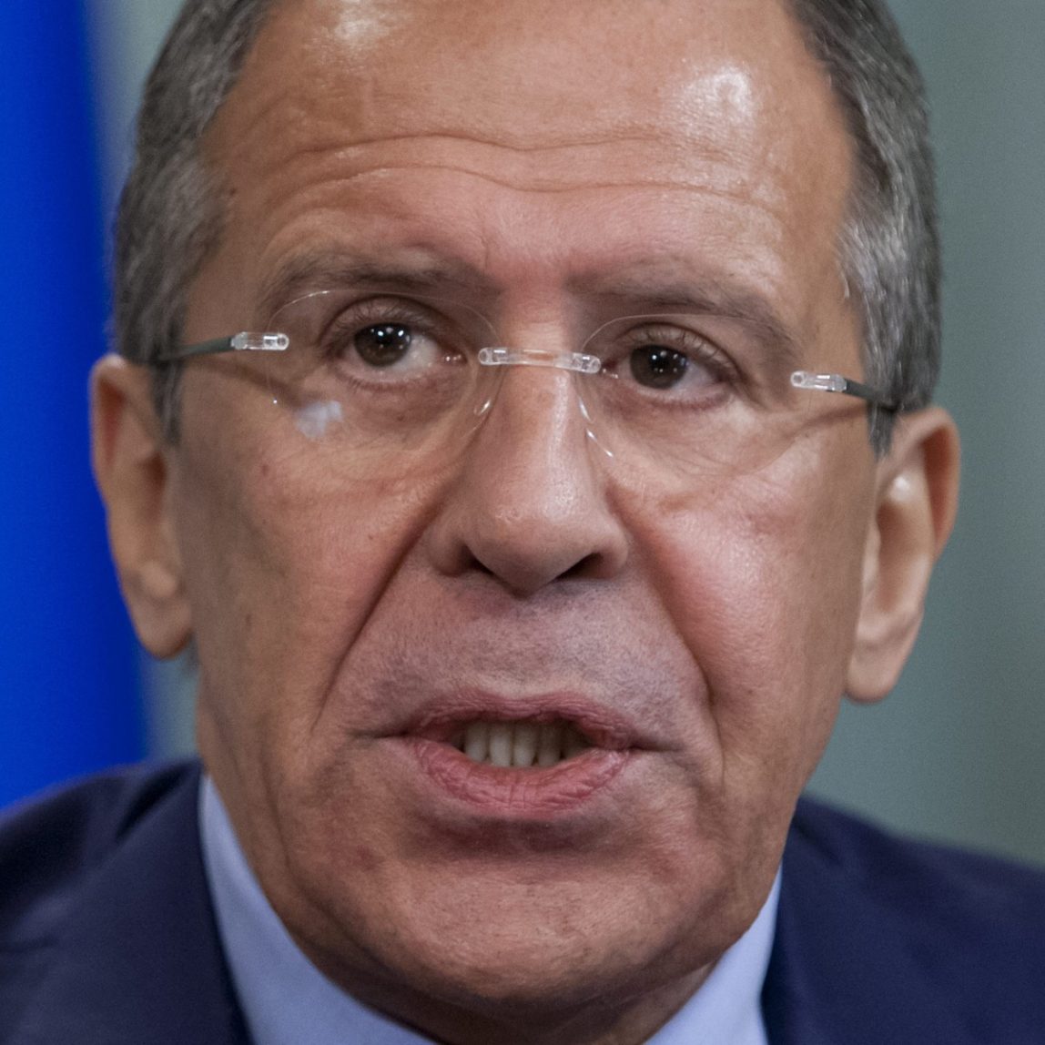 Russian Foreign Minister Sergey Lavrov speaks at a news conference in Moscow, Russia, Friday, June 15, 2012. (AP Photo/Alexander Zemlianichenko)