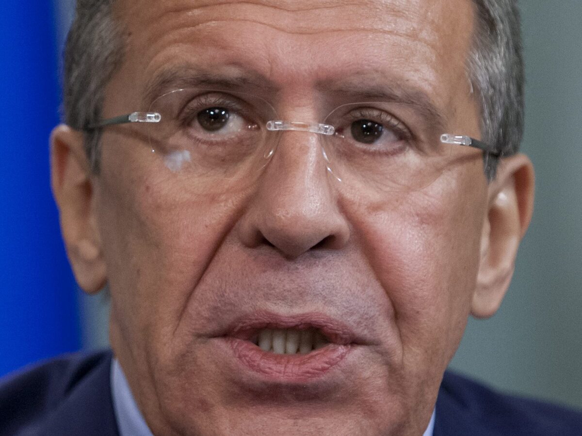 Russian Foreign Minister Sergey Lavrov speaks at a news conference in Moscow, Russia, Friday, June 15, 2012. (AP Photo/Alexander Zemlianichenko)