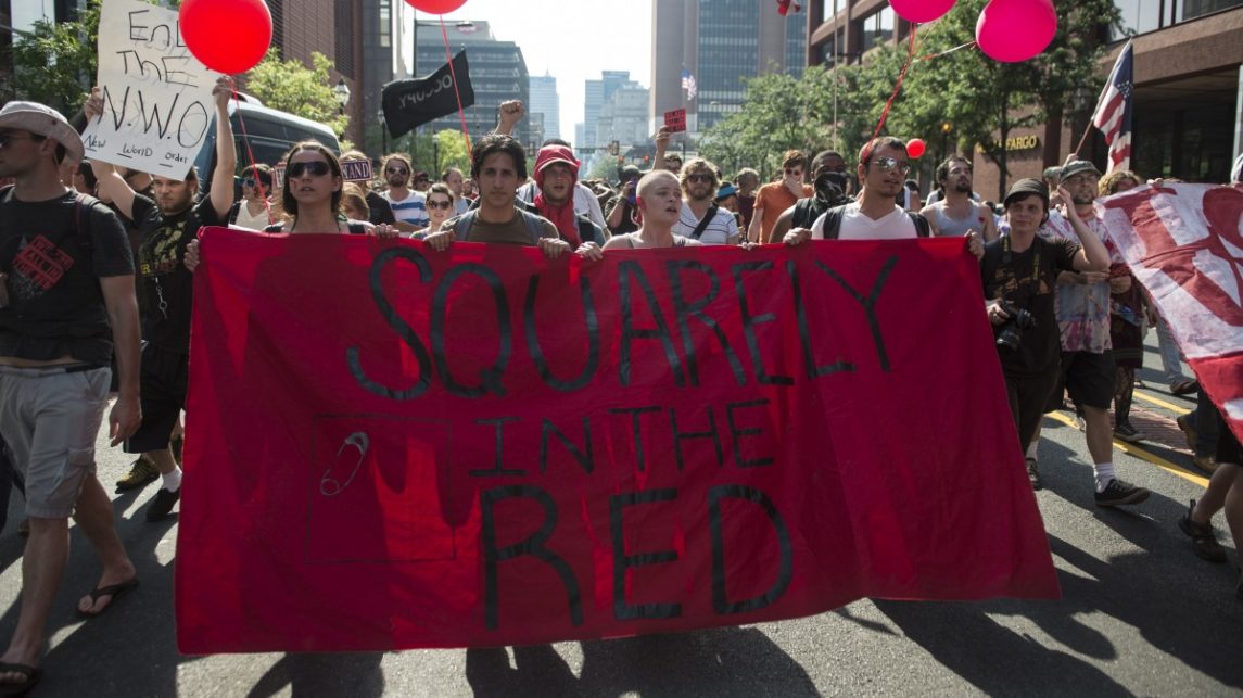 Protesters March From Franklin Square