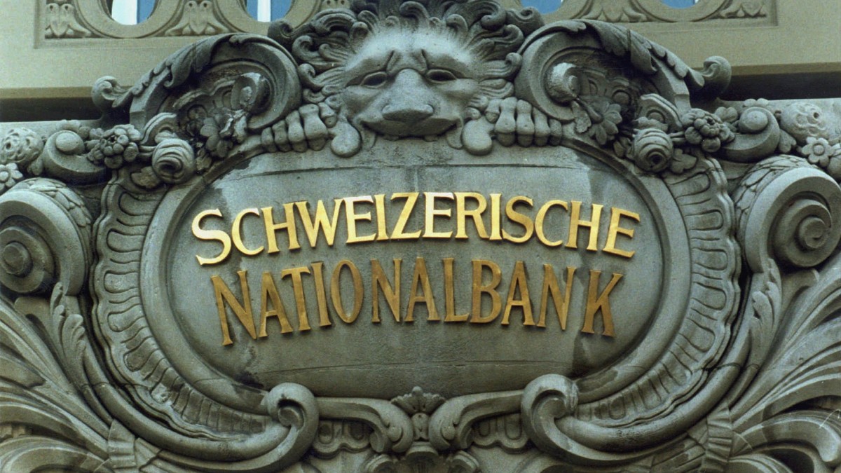 This is an undated file picture of the logo of The Swiss National Bank in Berne, Switzerland. (AP Photo/Keystone)