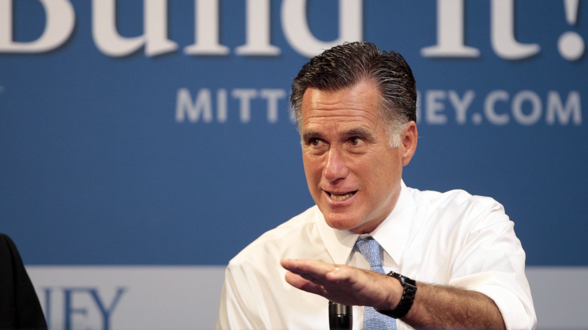 In this July 23, 2012, photo Republican presidential candidate, former Massachusetts Gov. Mitt Romney, hosts a small-business roundtable during a campaign stop at Endural LLC in Costa Mesa, Calif. (AP Photo/Jason Redmond)